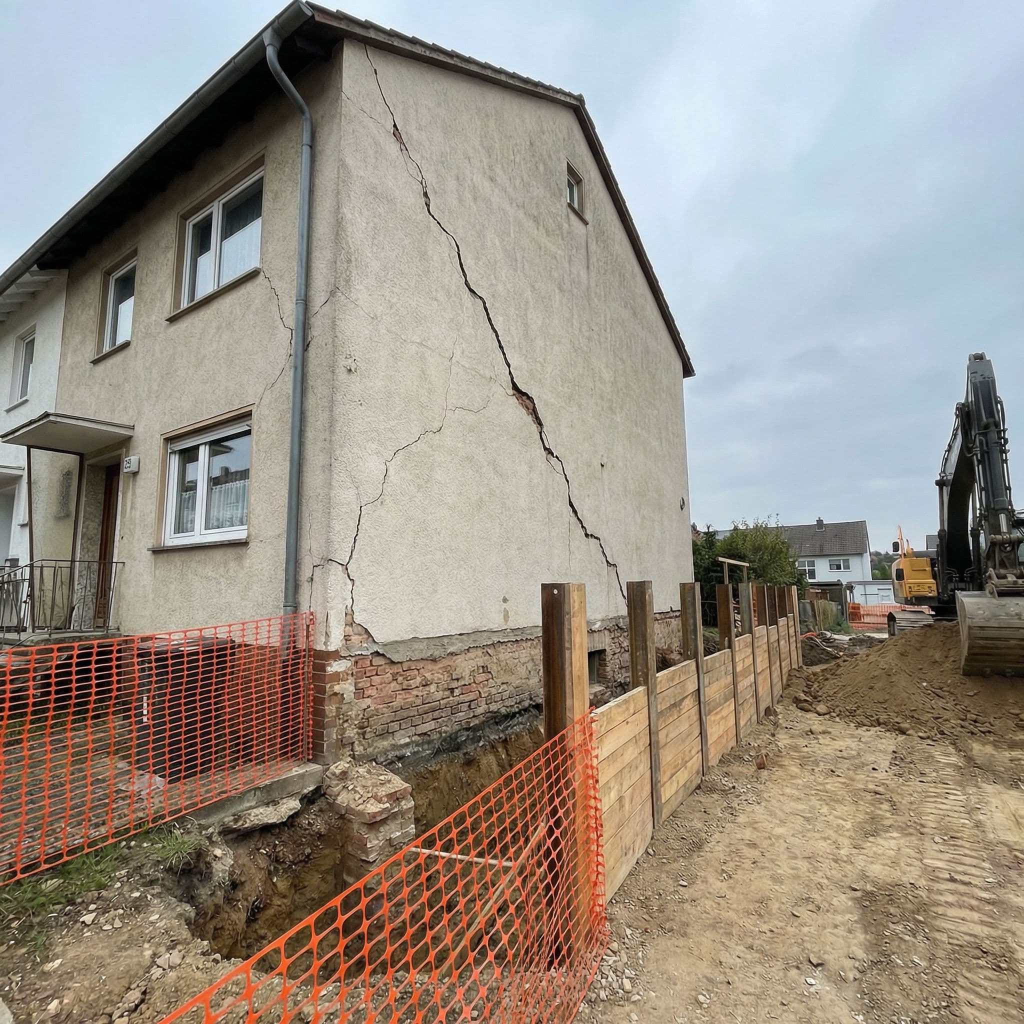Risse im Nachbargebäude