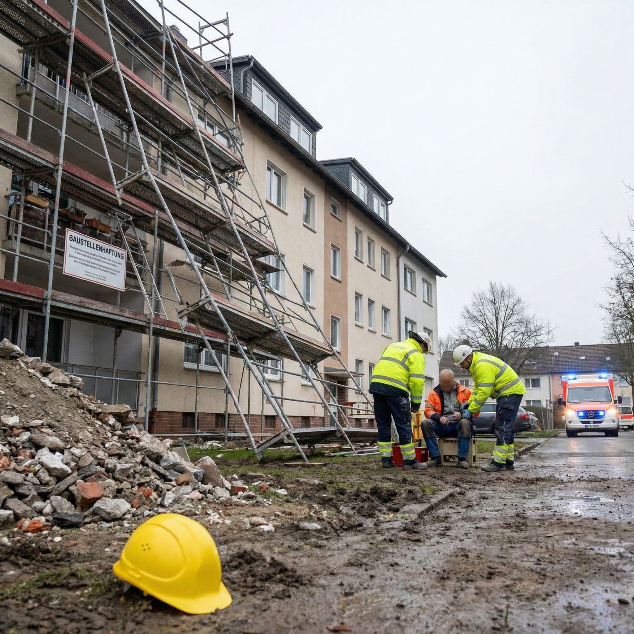 Unfall auf der Baustelle