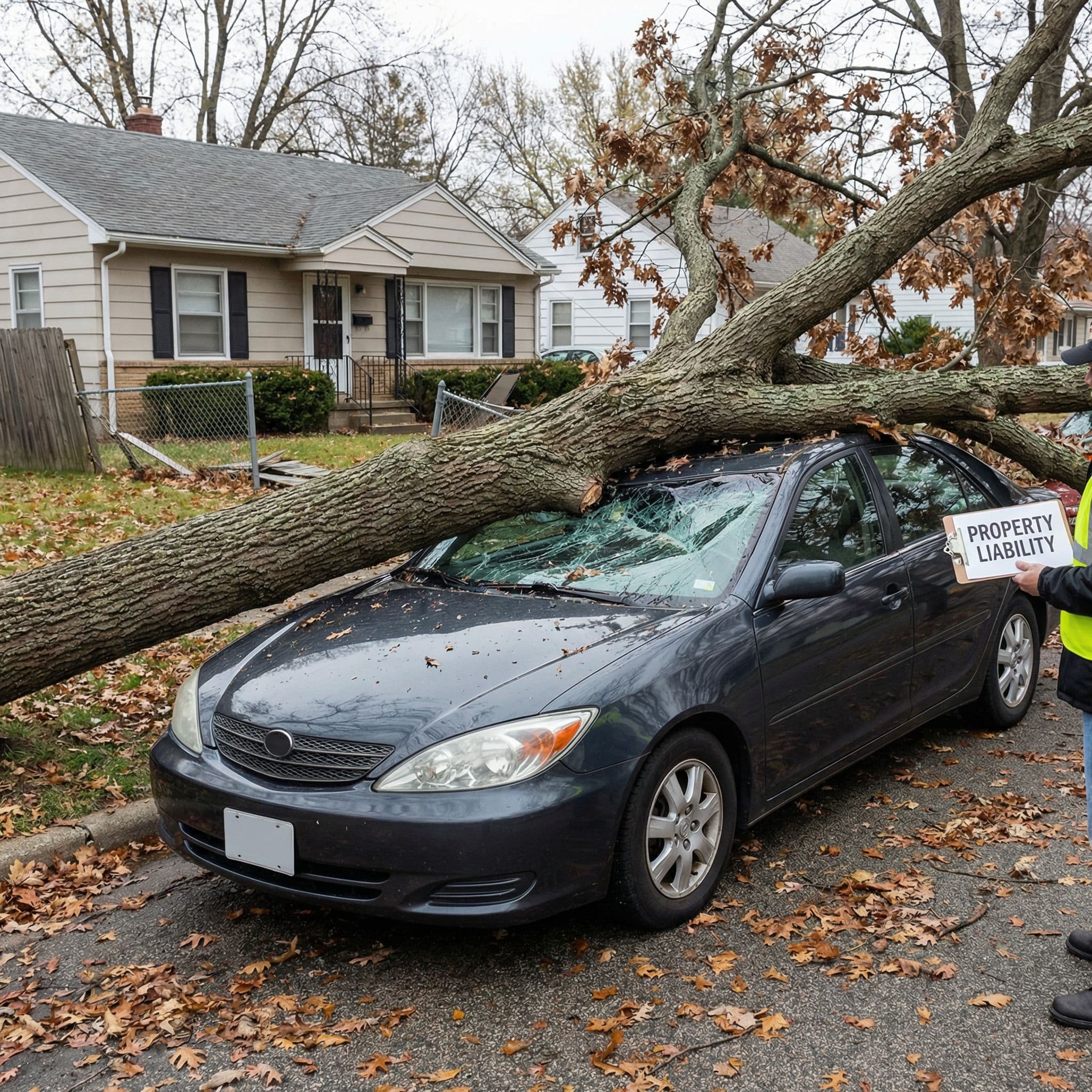 Baumschaden am Nachbarauto